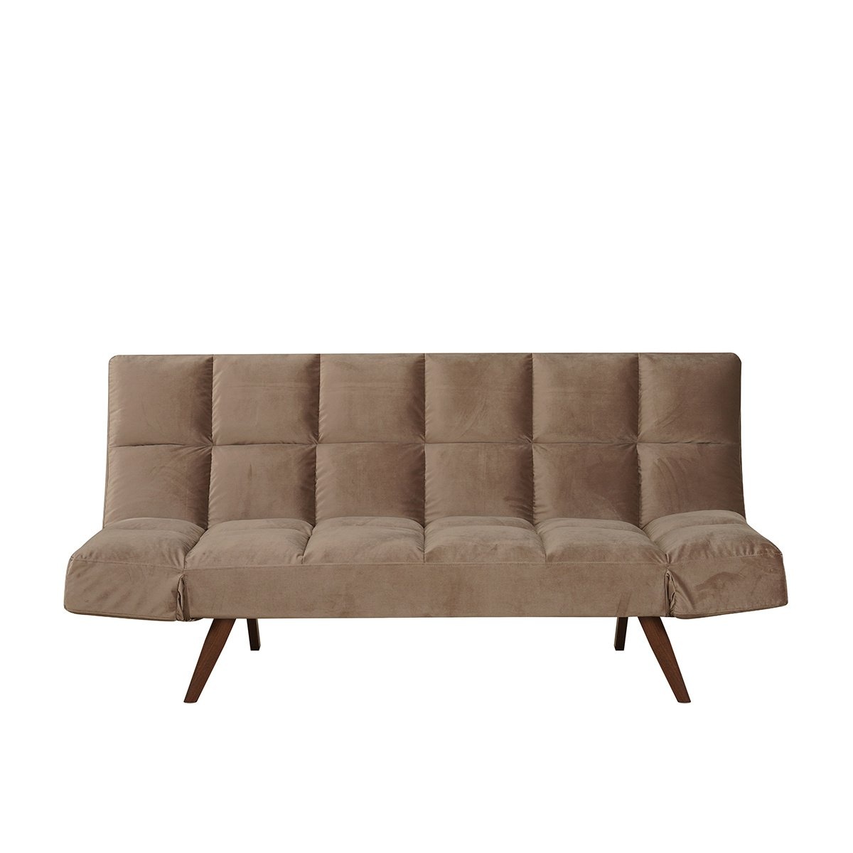 Canapé convertible lit 110 x 180 cm Timo en velours taupe