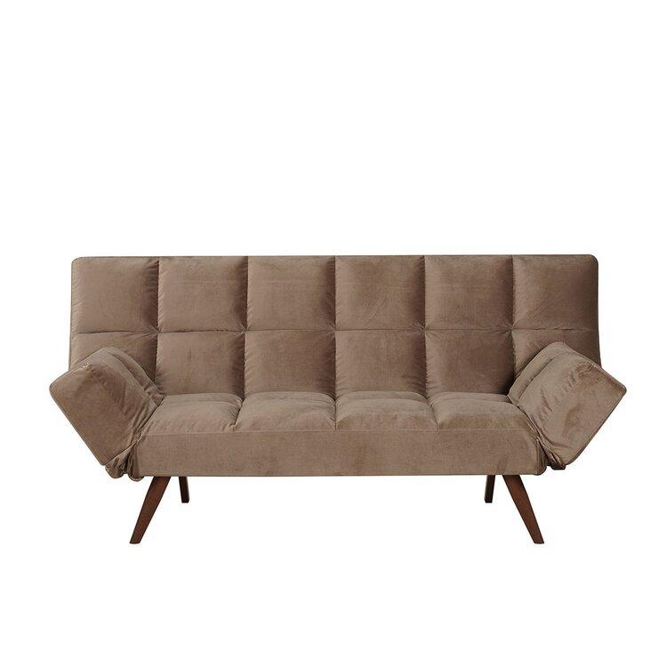 Canapé convertible lit 110 x 180 cm Timo en velours taupe