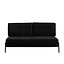 Canapé convertible lit 140 x 200 cm Mikko en velours noir