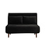 Canapé convertible lit 120 x 190 cm Kristian en velours noir