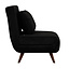 Fauteuil convertible lit 80 x 190 cm Hanna en velours noir