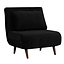 Fauteuil convertible lit 80 x 190 cm Hanna en velours noir