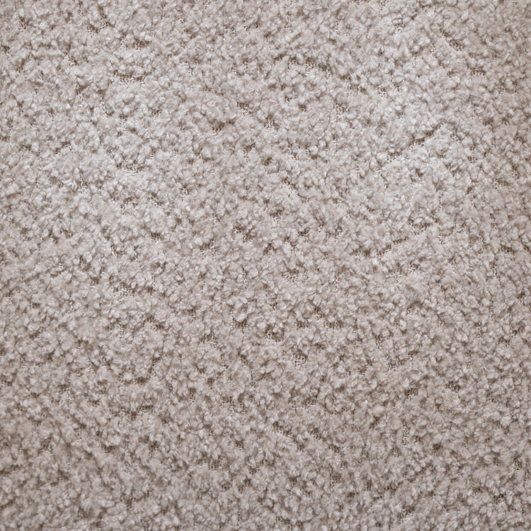 Canapé d’angle droit Maine en tissu bouclé blanc cassé