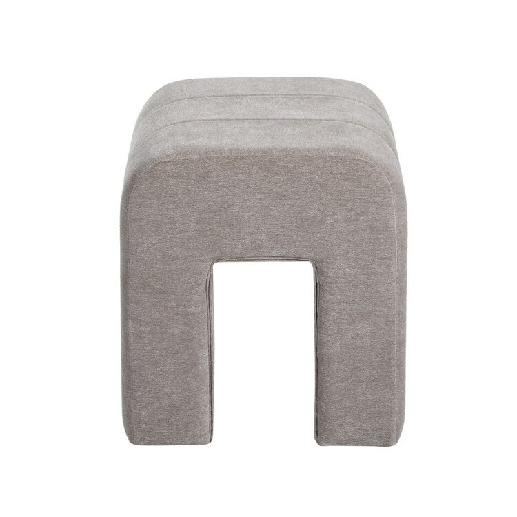 Pouf modulaire Seth en chenille taupe