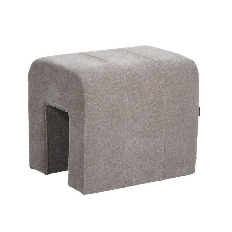 Pouf modulaire Seth en chenille taupe