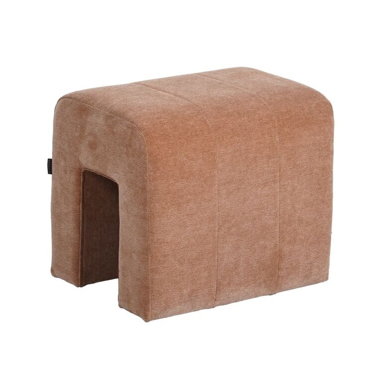 Pouf modulaire Seth en chenille terracotta