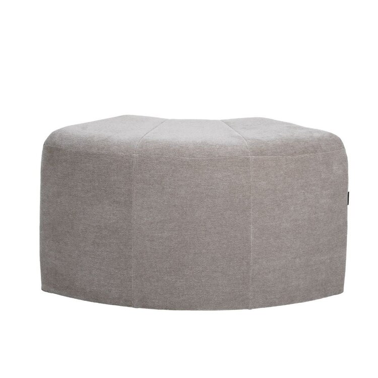 Pouf d'angle modulaire Seth en chenille taupe
