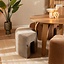 Pouf d'angle modulaire Seth en chenille taupe