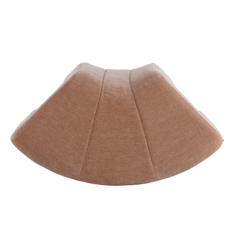 Pouf d'angle modulaire Seth en chenille terracotta