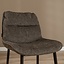 Chaise de bar en velours Trevi brun 68 cm