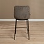 Chaise de bar en velours Trevi brun 68 cm