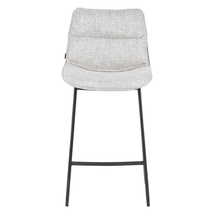 Chaise de bar Trevi tissu chiné blanc cassé/brun 68 cm