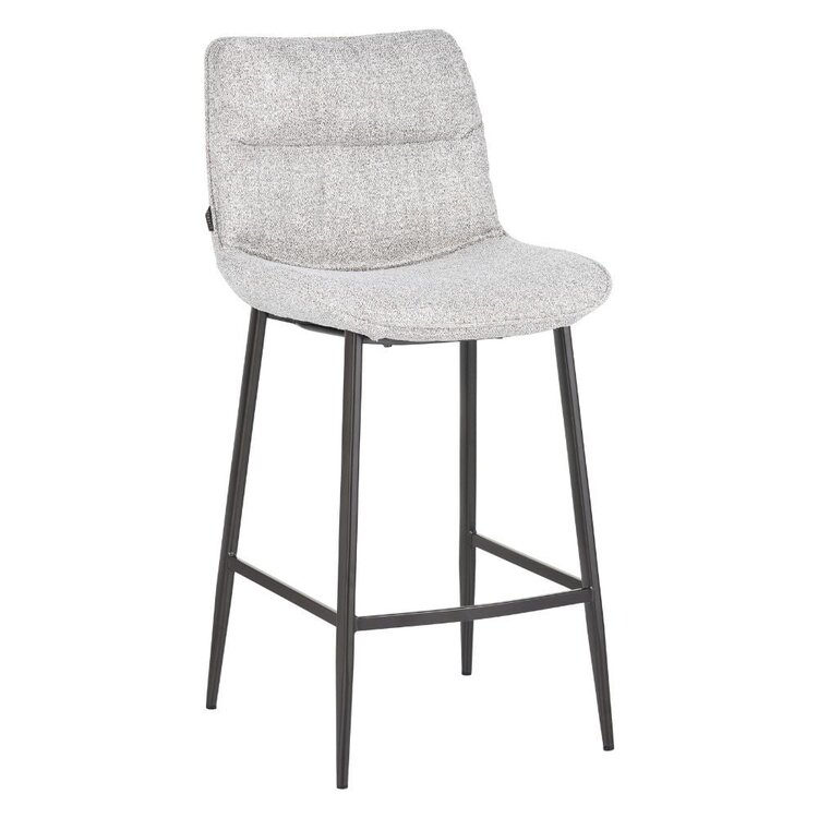 Chaise de bar Trevi tissu chiné blanc cassé/brun 68 cm