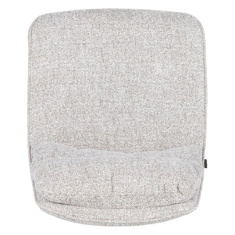 Chaise de bar Trevi tissu chiné blanc cassé/brun 68 cm