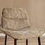 Chaise de bar en velours Trevi taupe 68 cm