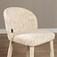Tabouret de bar Charlie en chenille beige 69 cm