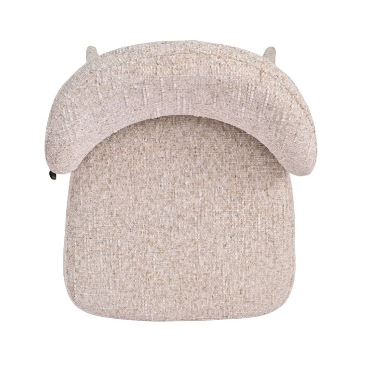 Tabouret de bar Charlie en chenille taupe 69 cm