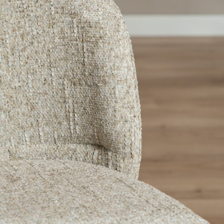 Tabouret de bar Charlie en chenille taupe 69 cm