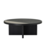 Table basse Maeva Ø80 cm chêne noir
