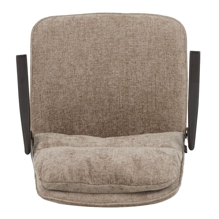 Chaise de salle à manger en velours Trevi taupe