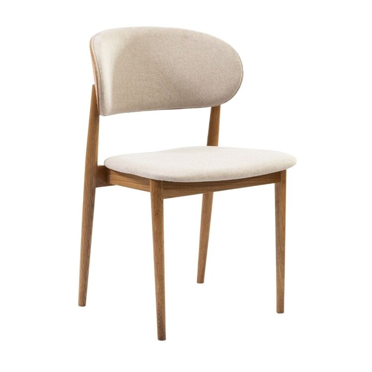 Chaise de salle à manger Bohdi en lin coloris écru