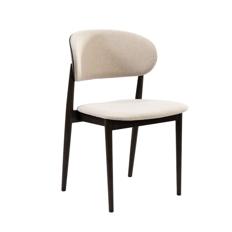 Chaise de salle à manger Bohdi en lin coloris écru