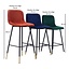 Pieds de tabouret Mikky réglables, noirs avec détail doré, 65–78 cm