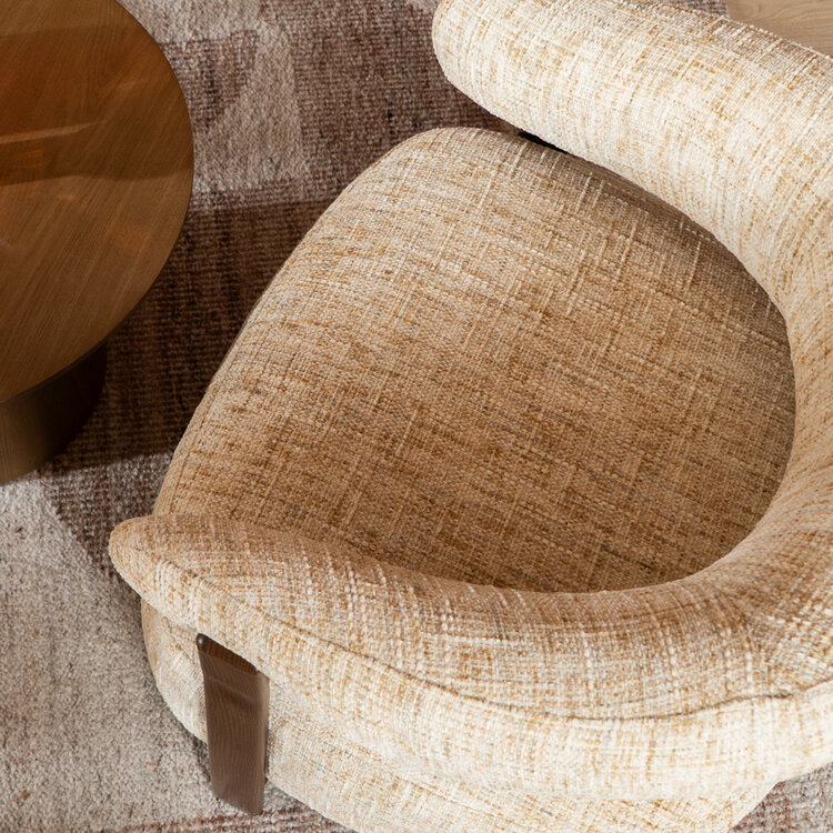 Fauteuil Grace chenille beige