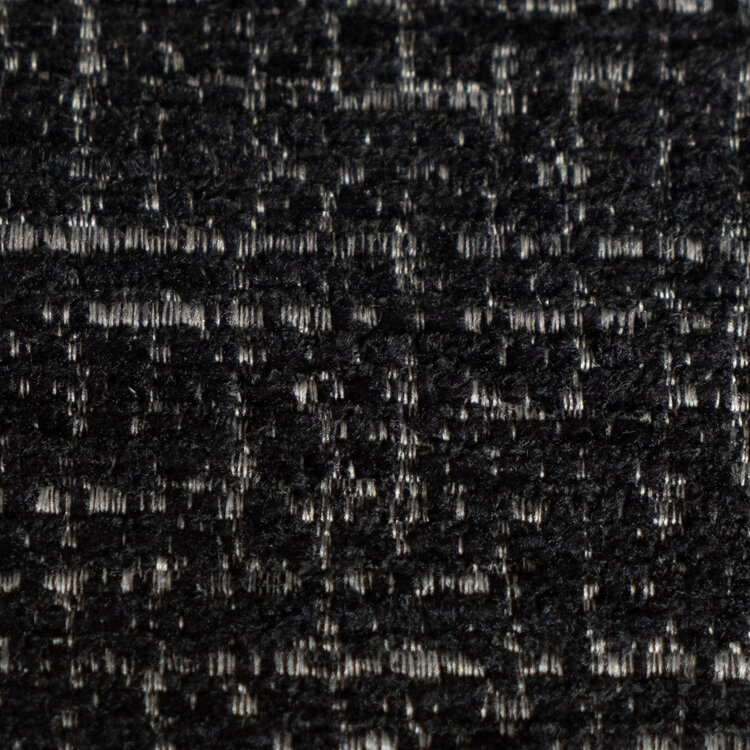 Fauteuil Fallon pivotant en tissu chiné noir