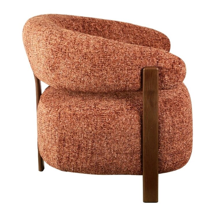 Fauteuil Grace chenille cuivre