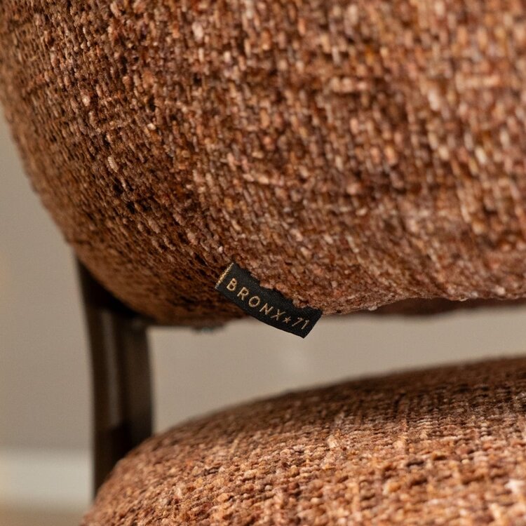 Fauteuil Grace chenille cuivre