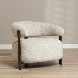 Fauteuil Grace chenille taupe