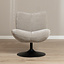 Fauteuil pivotant Lise en chenille taupe