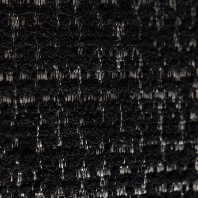 Fauteuil pivotant Gino en tissu chiné noir