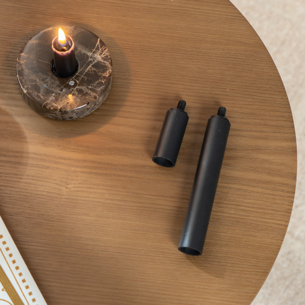 Pieds de tabouret Mikky en métal noir