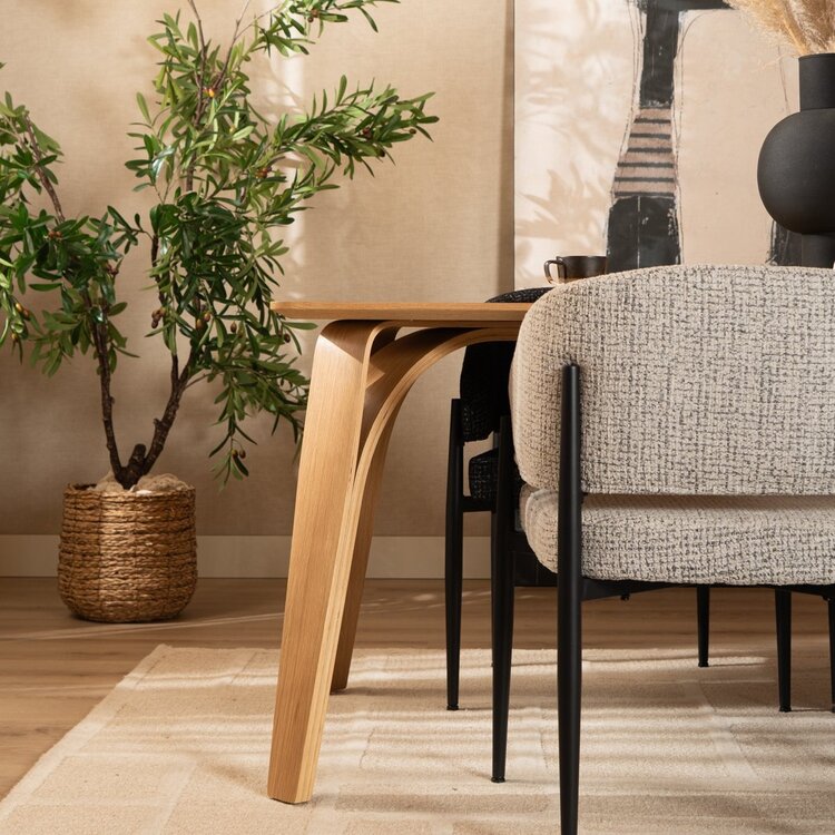Table à manger Flint en chêne naturel 160 x 90 cm