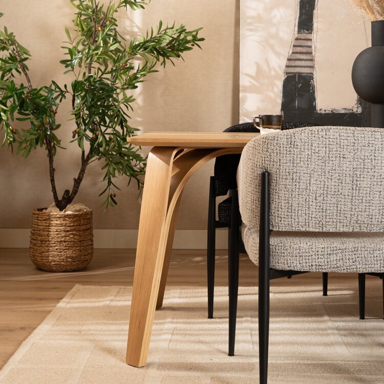 Table à manger Flint en chêne naturel 160 x 90 cm