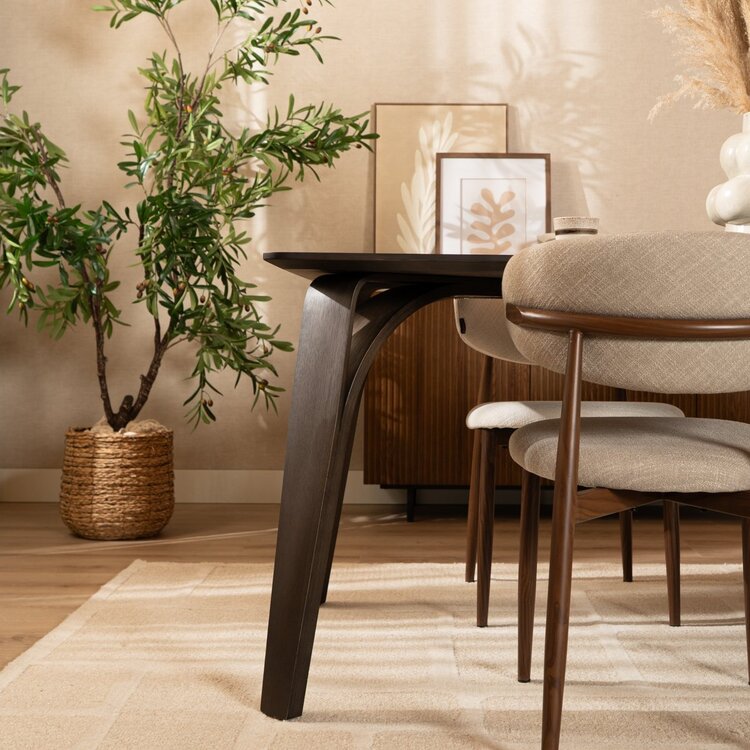 Table à manger Flint noyer 160 x 90 cm