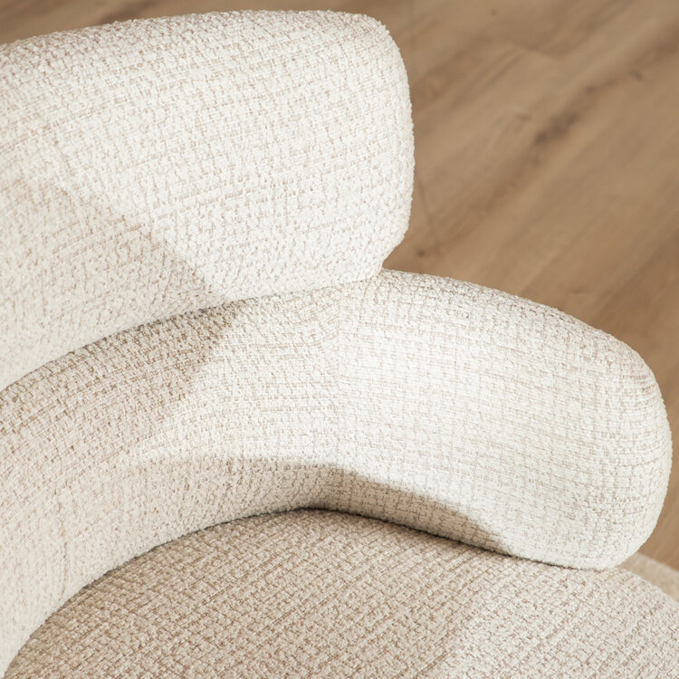 Chaise de salle à manger Coco en tissu chiné beige