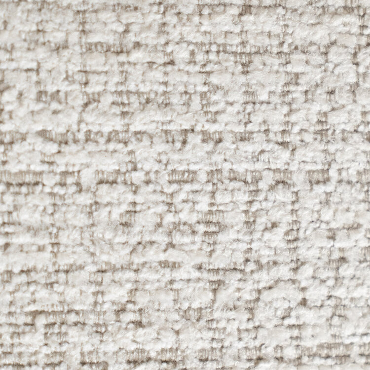 Fauteuil pivotant Moira en tissu chiné beige