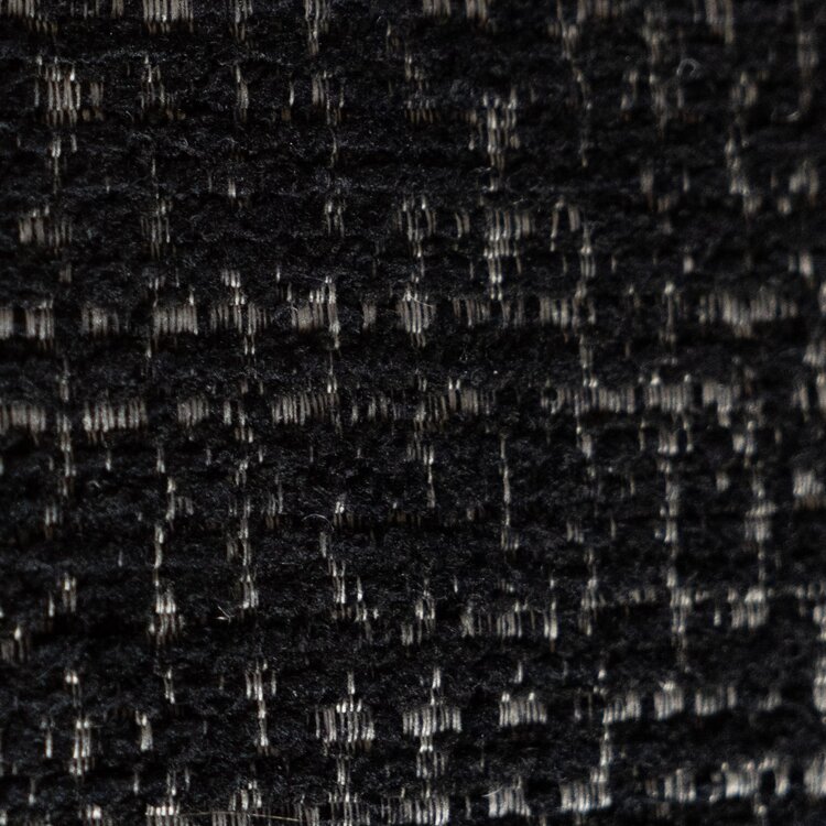 Fauteuil pivotant Moira en tissu chiné noir