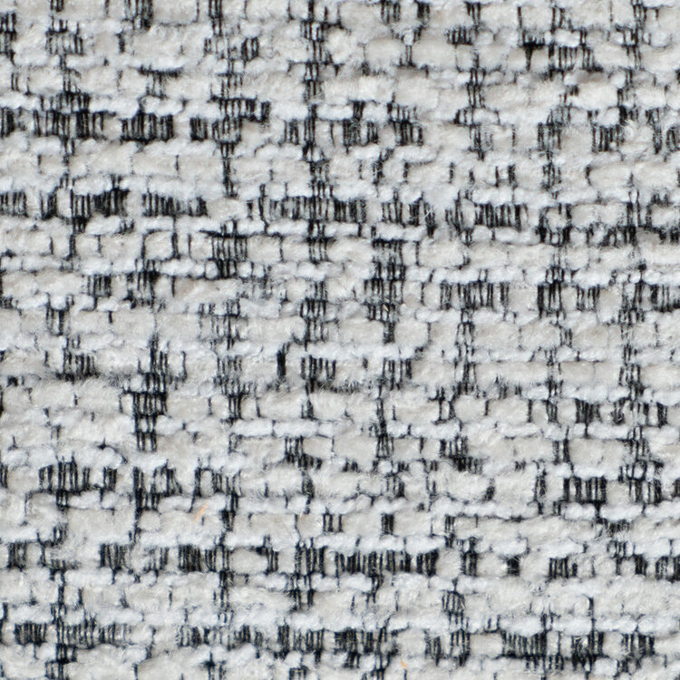 Fauteuil pivotant Gino en tissu chiné blanc cassé/noir