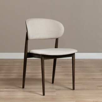 Chaise de salle à manger Bohdi en lin coloris écru