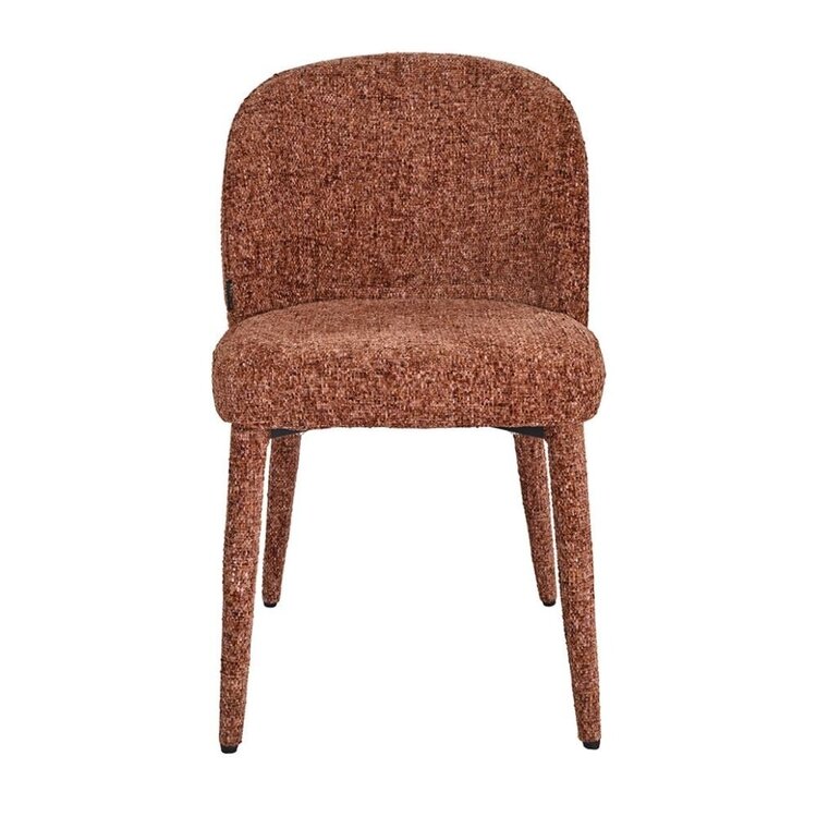 Chaise de salle à manger Charlie en chenille cuivre
