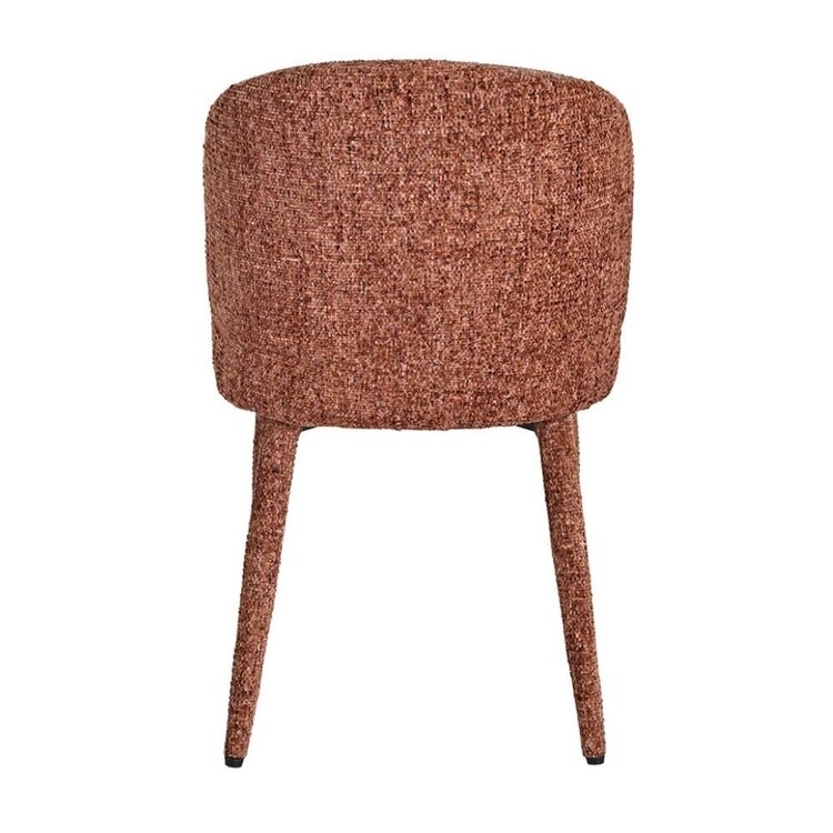 Chaise de salle à manger Charlie en chenille cuivre