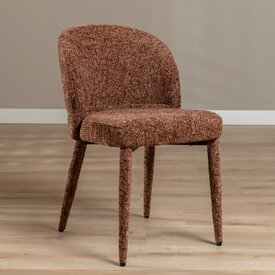 Chaise de salle à manger Charlie en chenille cuivre