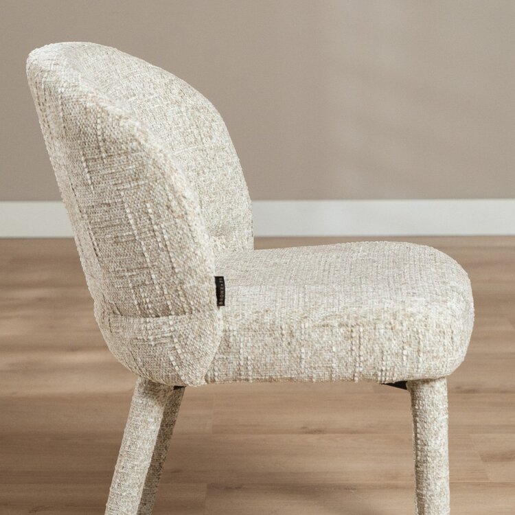 Chaise de salle à manger Charlie en chenille taupe