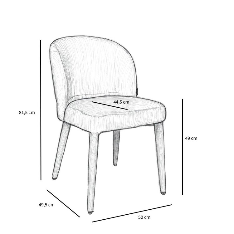 Chaise de salle à manger Charlie en chenille taupe