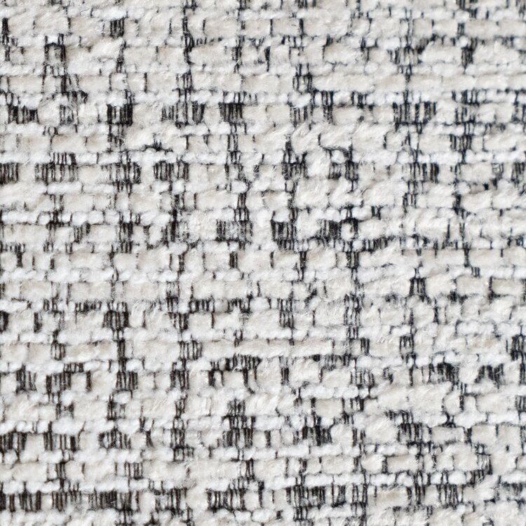 Fauteuil pivotant Moira en tissu chiné off-white/ noir