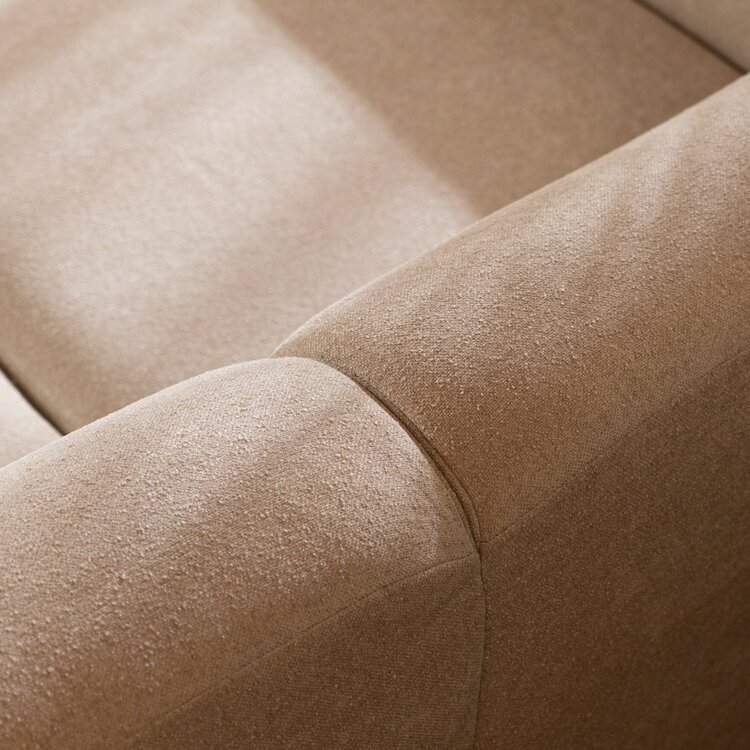 Canapé 2,5 places Maine en tissu chenille beige